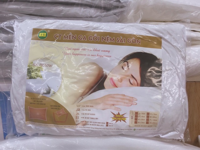 RUỘT GỐI  HƠI CAO CẤP (100% gòn polyester, có khóa kéo) đủ kích thước