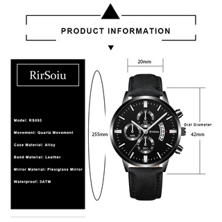 Đồng hồ RirSoiu quartz dây da cao cấp dành cho nam