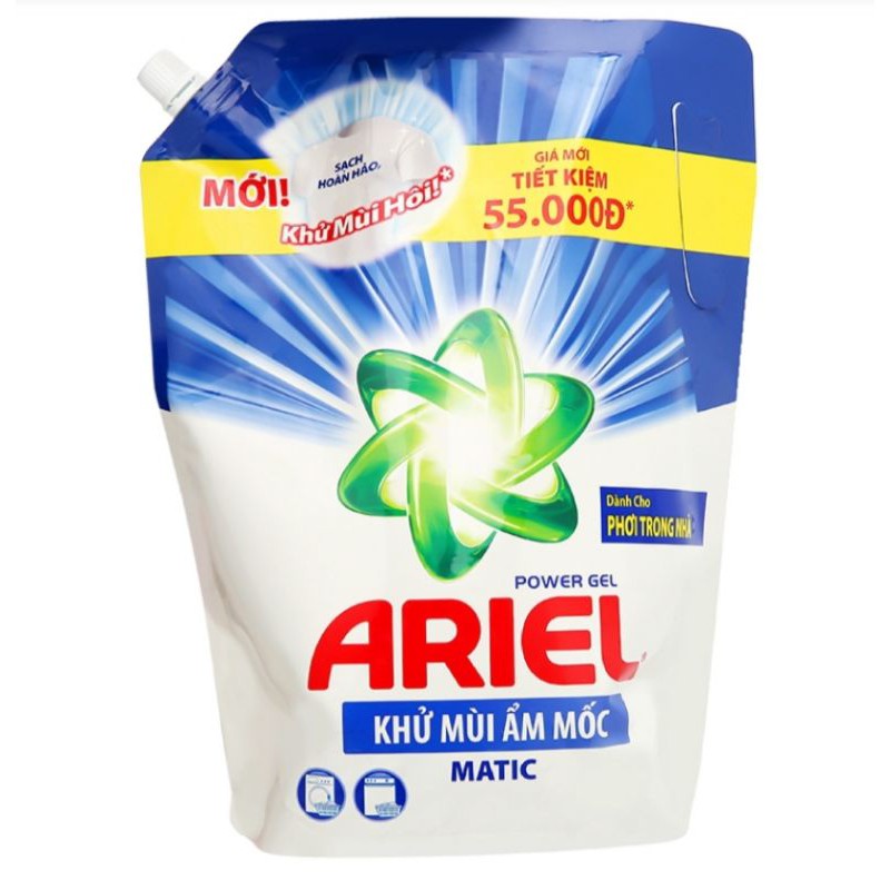 nước giặt Ariel khử mùi mốc