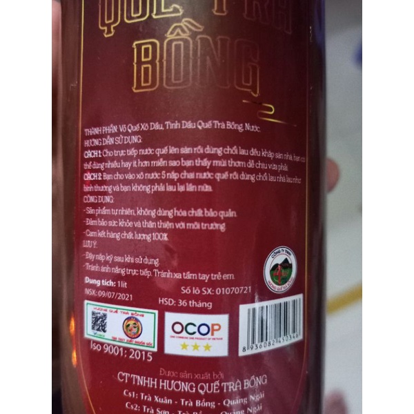 Nước Lau Sàn Hương Quế TRÀ BỒNG Organic | Xua Đuổi Côn Trùng | An Toàn Cho Da | Nhà Luôn Thơm Ngát