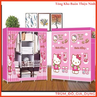 Tủ Vải 3 Buồng 8 Ngăn Cao Cấp + Tặng Kèm 1 Móc Dán Chịu Lực Tốt