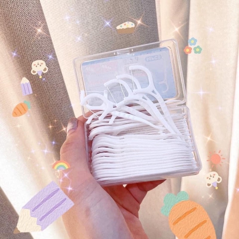 Tăm chỉ nha khoa - 1 hộp 50 chiếc