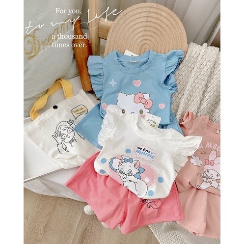 Bộ bé gái vải cotton 4c cao cấp size 5-20kg