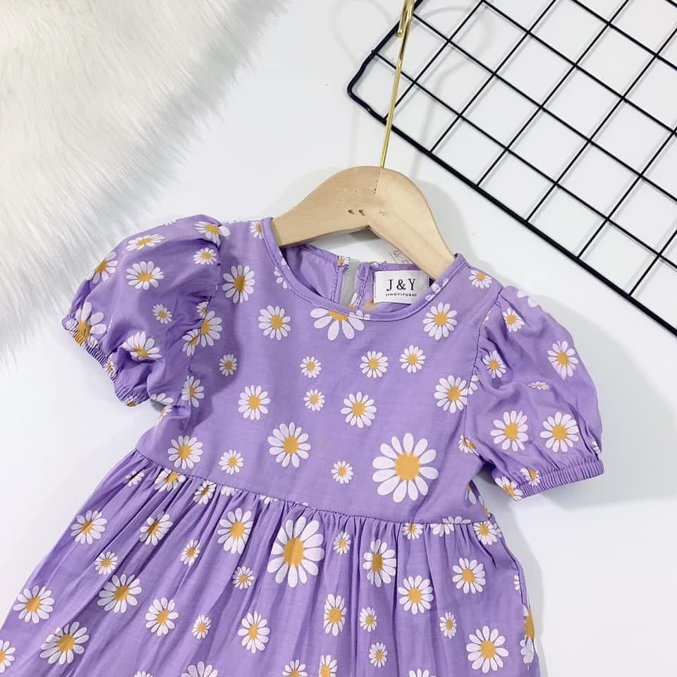 bán sỉ váy hoa cúc tím cho bé