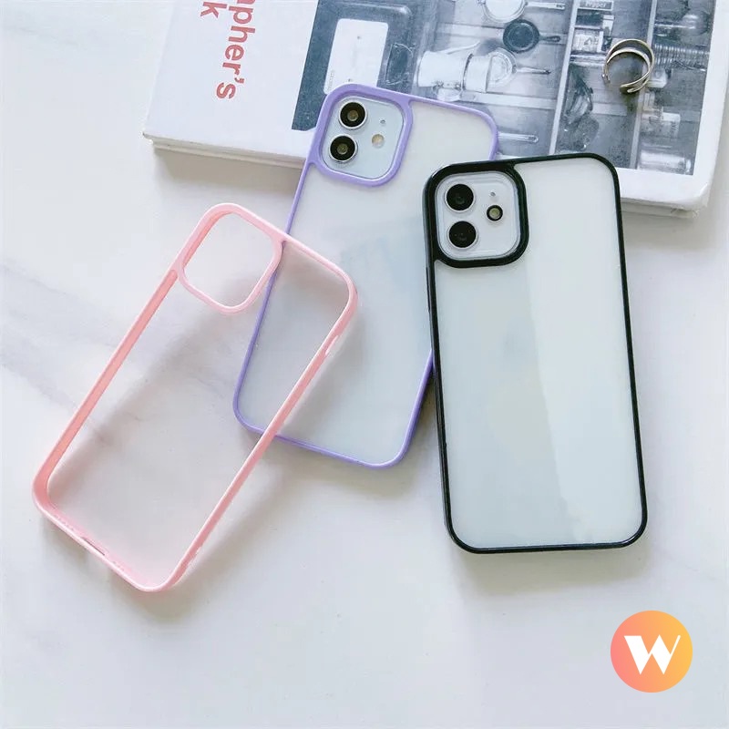 Ốp điện thoại cạnh mềm màu kẹo chống sốc thích hợp cho iPhone XR X XS Max 11 Pro Max 7 8 6 6s Plus 12 13 Pro Max SE 2020
