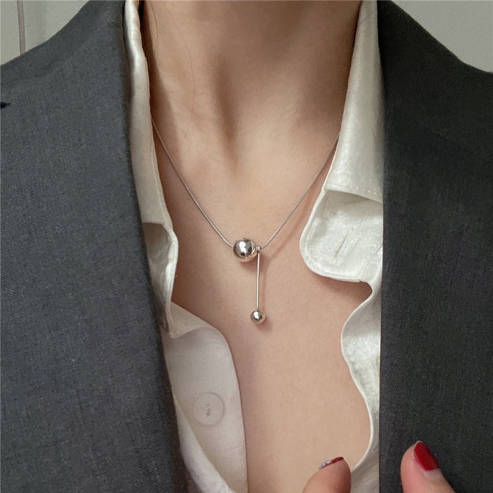 Dây chuyền chuỗi hạt tròn phong cách hip hop thời trang