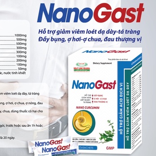 Sữa dạ dày NanoGast - Hỗ trợ giảm viêm loét dạ dày, tá tràng hộp 20 gói