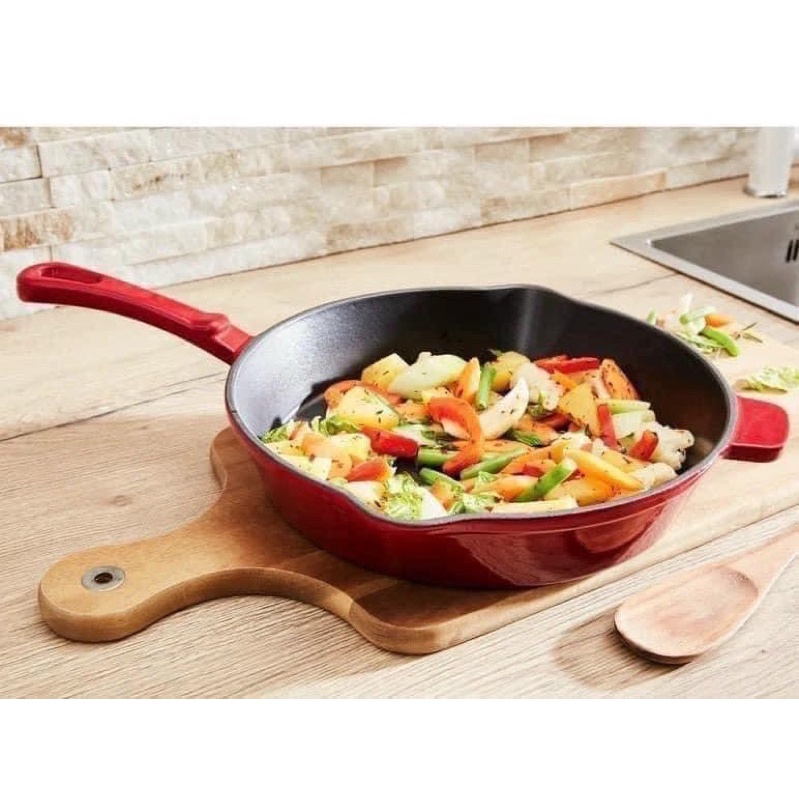 🇩🇪CHẢO GANG ĐÚC TRÁNG MEN ERNESTO 25cm NỘI ĐỊA ĐỨC BỀN ĐẸP AN TOÀN CHO SỨC KHOẺ🇩🇪