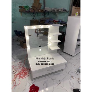 Bàn trang điểm bệt nhựa đài loan cao cấp có cả đèn led FREESHIP- BH 2 NĂM