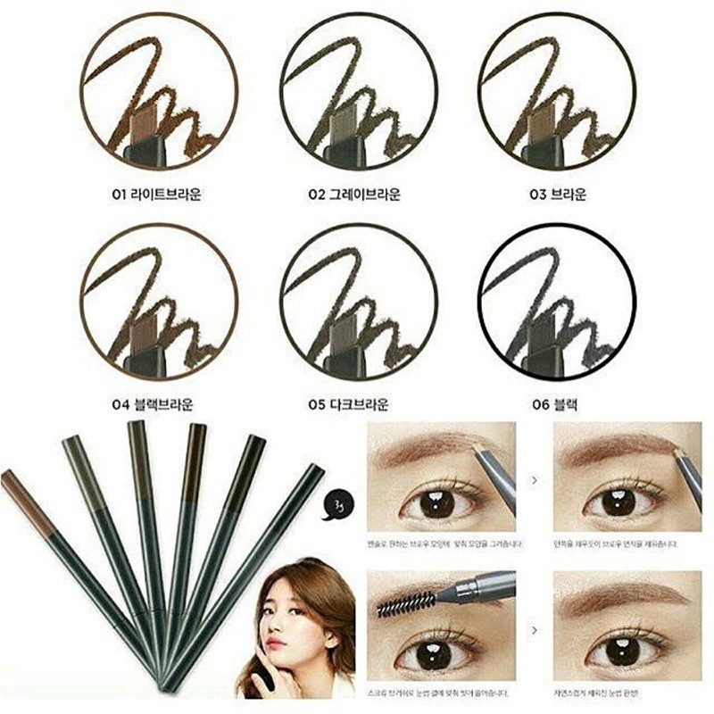 Chì kẻ mày The Face Shop Designing Eyebrow Pencil chính hãng Hàn Quốc