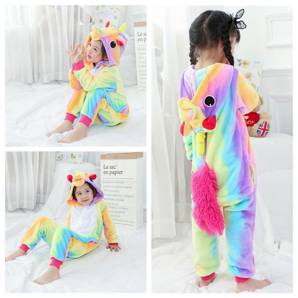 Bộ Đồ Ngủ Pijama Hình Ngựa Một Sừng Dễ Thương Cho Bé