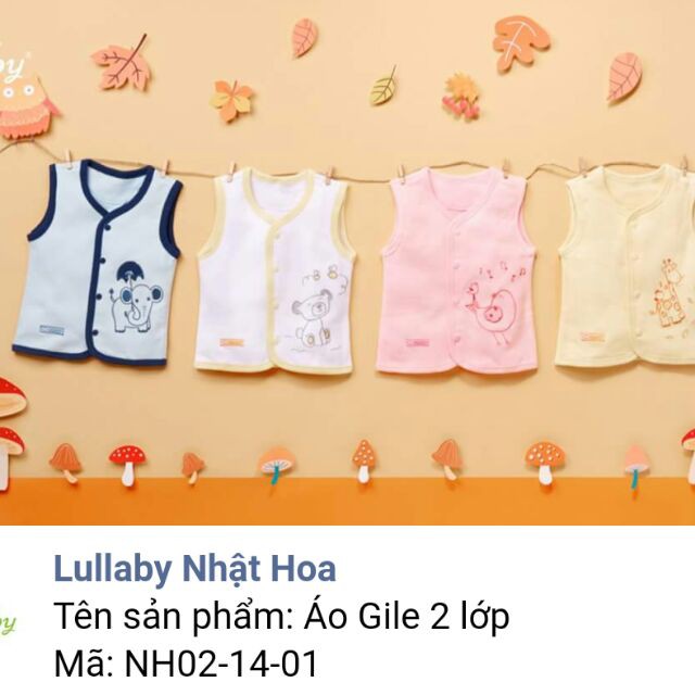 Áo gile 2 lớp trơn Lullaby (3m-4y)