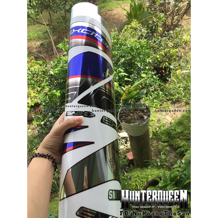Tem rời Chất liệu CHROME tráng gương cao cấp. Chủ đề HP4  Dán xe Exciter 150 màu đen