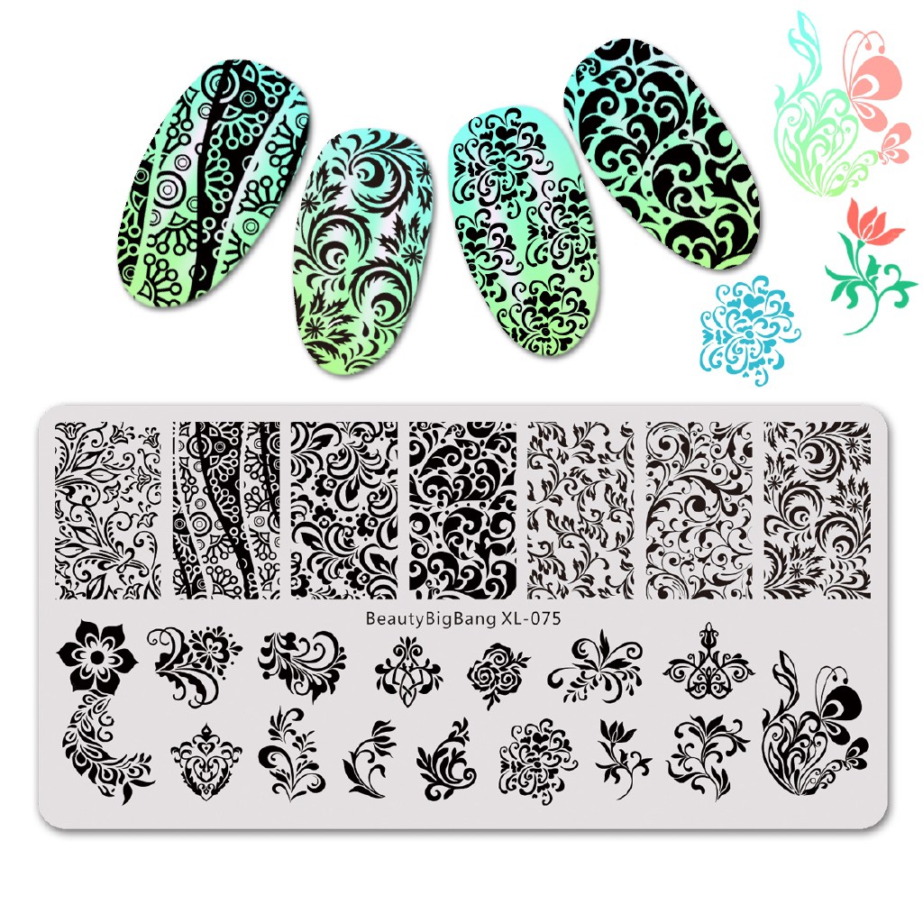 Khuôn in trang trí móng tay nghệ thuật họa tiết bắt mắt xinh xắn Beautybigbang