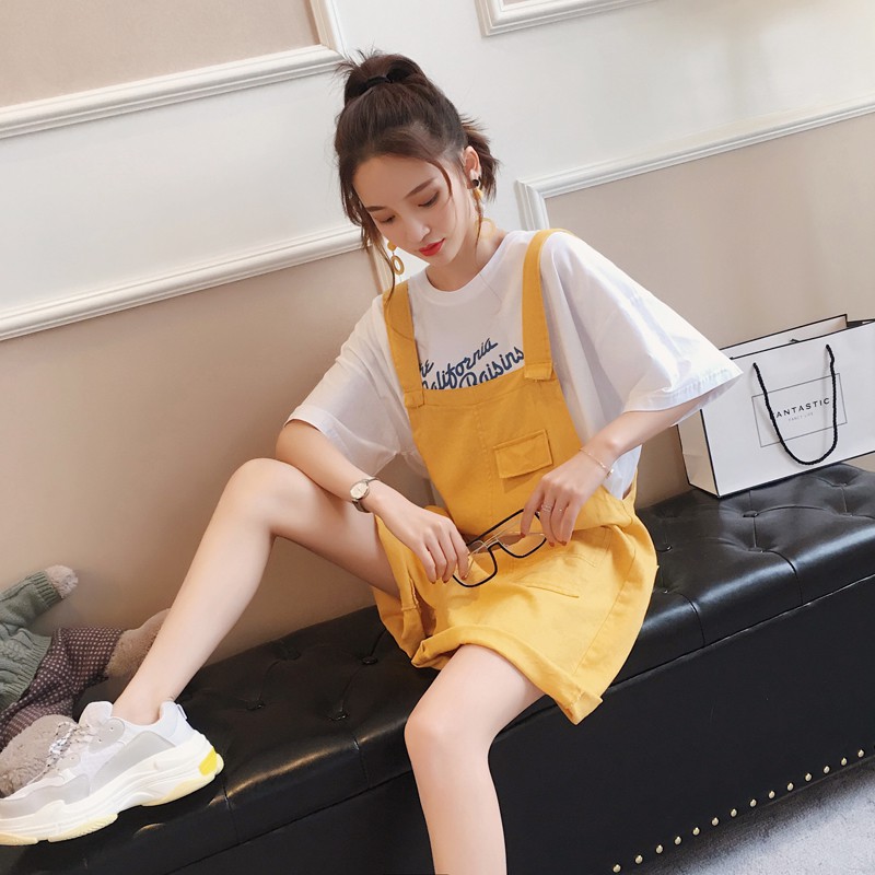 ◎❣Quần Short Yếm Ống Rộng Thời Trang Hàn Quốc 2020 Dành Cho Nữ | BigBuy360 - bigbuy360.vn