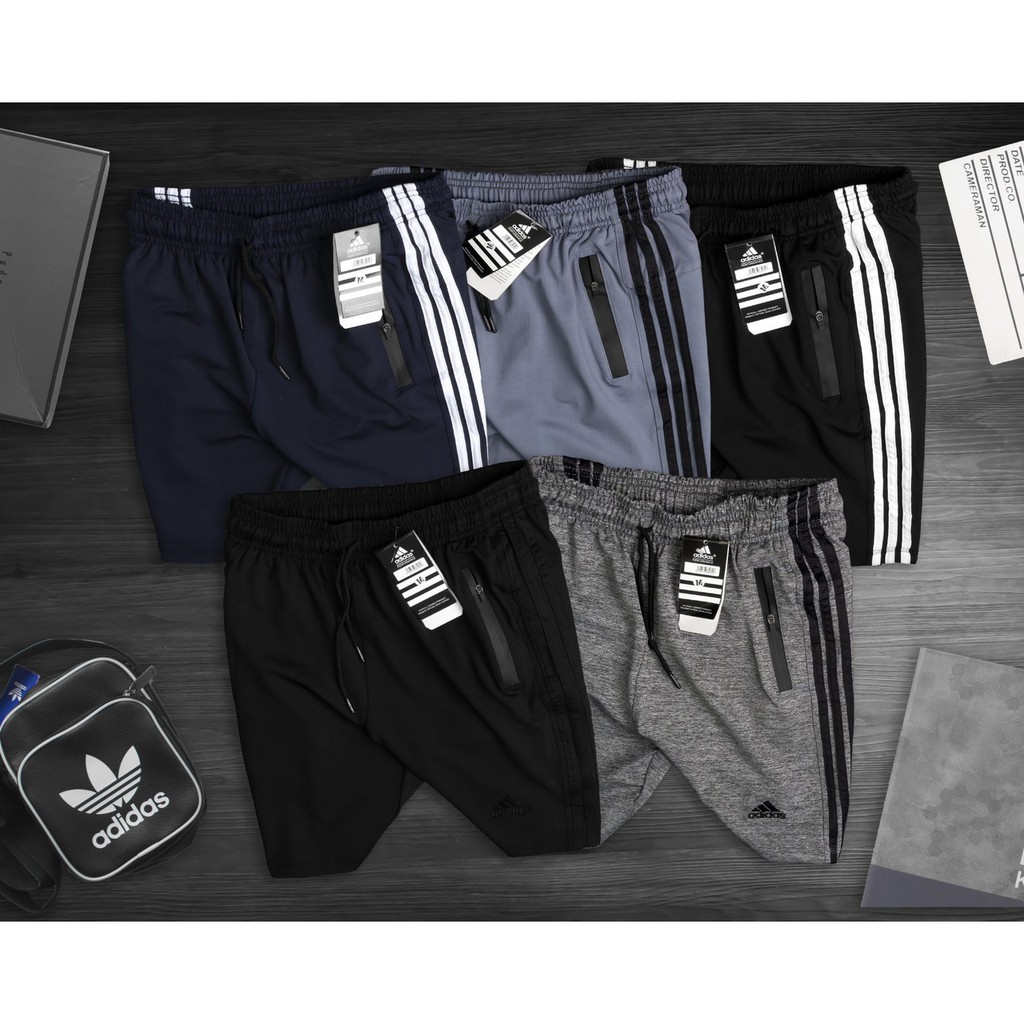 Quần short ba sọc nam - quần đùi thể thao nam với logo thêu sắc nét QS13 | BigBuy360 - bigbuy360.vn