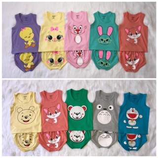 Set 5 bộ đồ balo chip cho bé - hàng tốt cotton 4 chiều