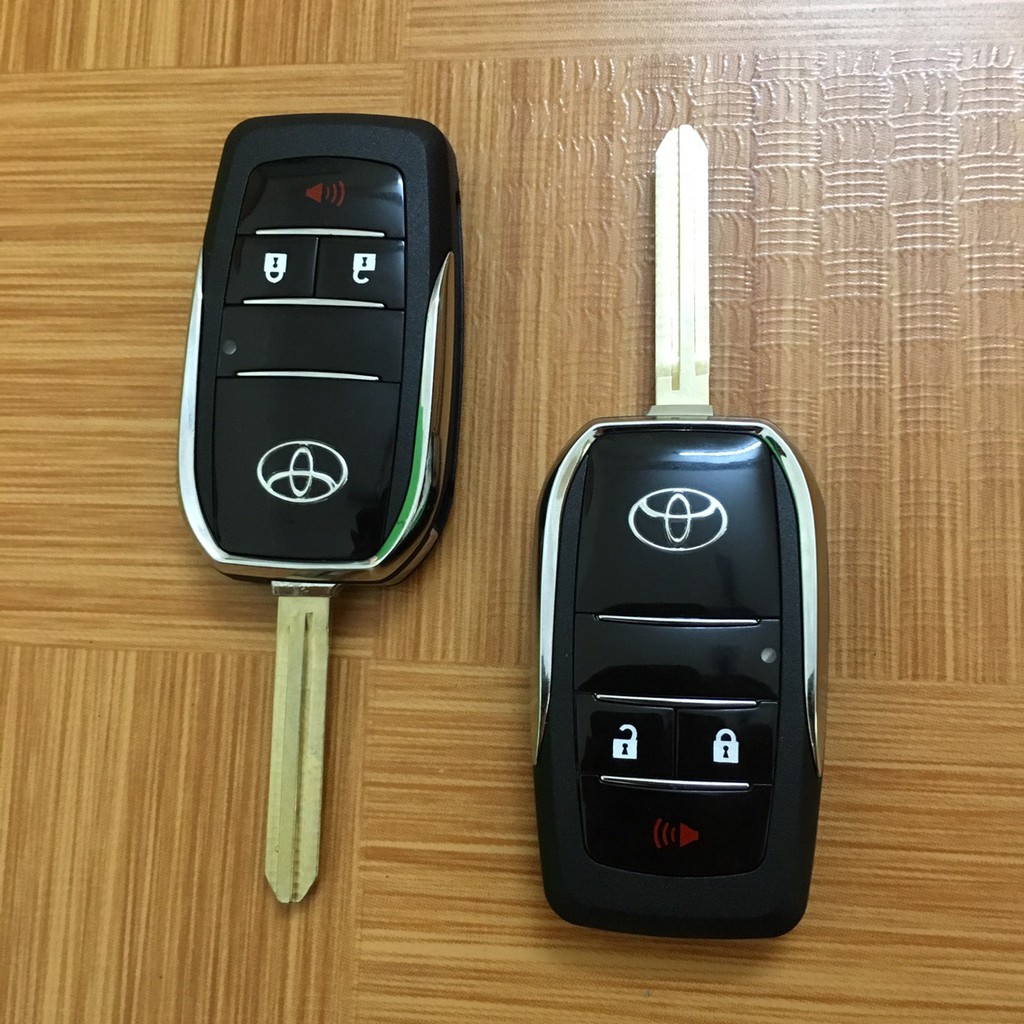 Độ vỏ chìa khóa ô tô Toyota dạng gập, thay vỏ chìa khóa từ xe Toyota, vỏ chìa khóa remote toyota