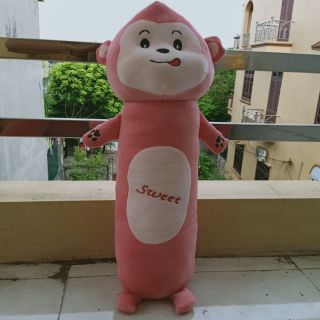 Gấu bông, gối ôm khỉ hồng cho bé 50cm