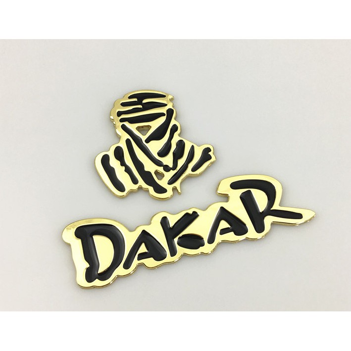 Miếng Dán 3D Chữ Dakar bằng kim loại