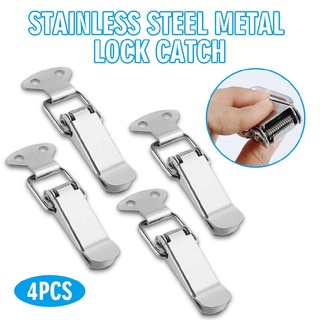 4pcs Stainless Steel Spring Loaded Clamps Toggle Latch Catch for Wooden Case