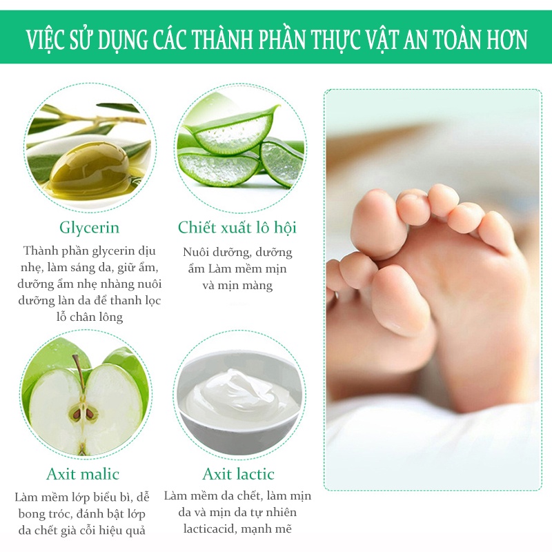 100% mặt nạ chân tự nhiên với lô hội-Mặt nạ giúp loại bỏ tế bào da chết và vết chai ở chân(Nha đam)(KB-efe-ZM02)