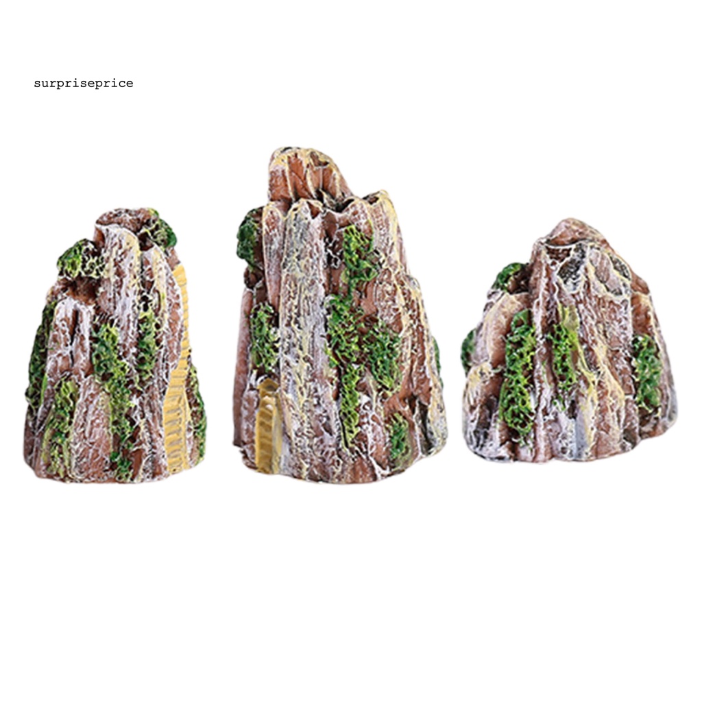 Bể Cá Mini Kết Cấu Núi Đáng Yêu Để Bàn Trang Trí Văn Phòng / Vườn Cây