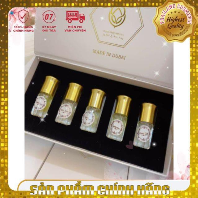 [Chính Hãng 100%] Set 5 chai tinh dầu nước hoa Dubai nam, nữ | Thế Giới Skin Care