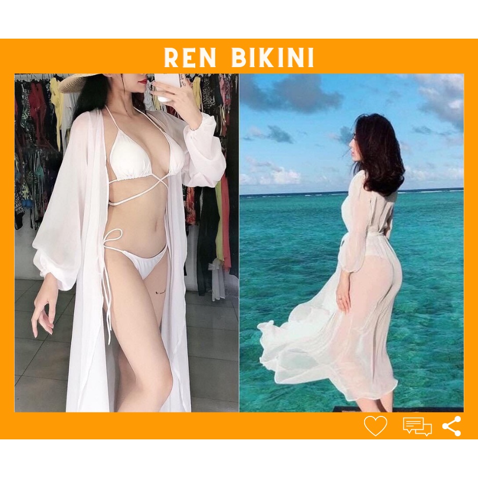 Áo Choàng Đi Biển Ren, Voan Đẹp MS122