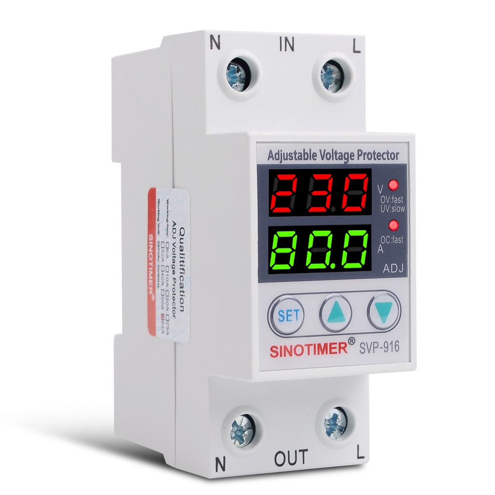 Thiết bị bảo vệ điện áp PCBFUN AC 230V 40/63/80A Din chuyên dụng