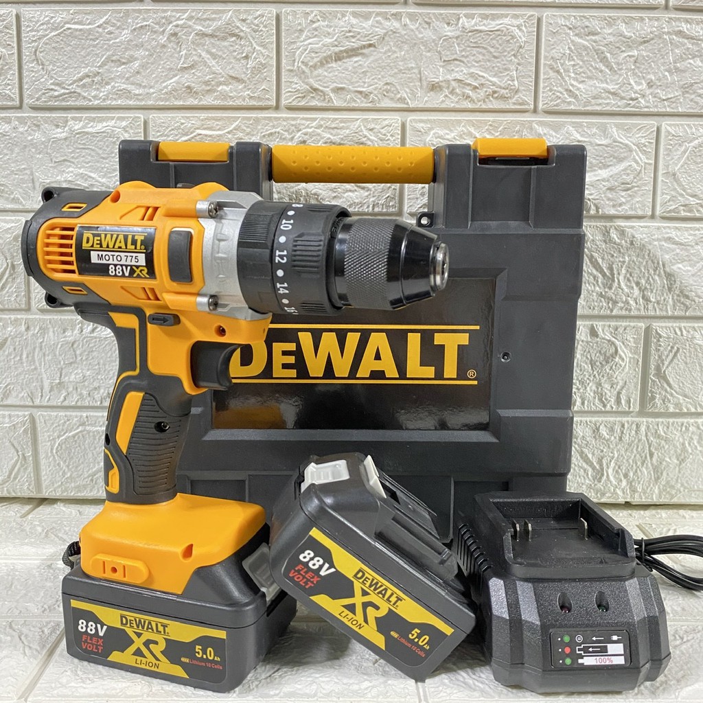 [Chính Hãng] Máy Khoan pin DEWALT 118V - 2 PIN KHỦNG 10 CELL - 3 chức năng: Khoan bê tông, sắt, gỗ, bắn vít, bắn tôn...