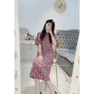 Đầm Hoa lụa Hotrend Freesize