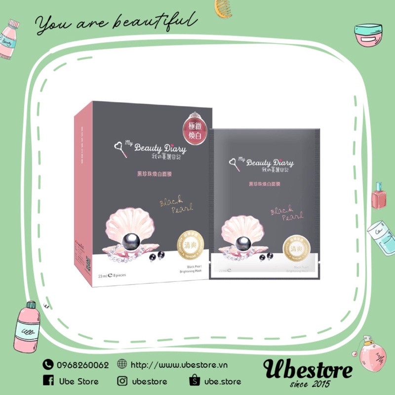 MẶT NẠ NGỌC TRAI ĐEN MBD BLACK PEARL MASK