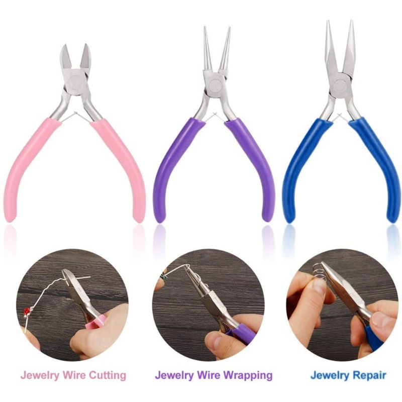 Set 3 Kìm Kẹp Làm Trang Sức Thủ Công Nhiều Màu Sắc