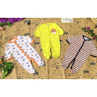 [Sẵn hàng] - Set 3 body dài tay liền tất cho bé sơ sinh, hàng đẹp - Ảnh thật