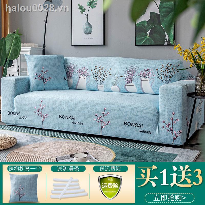 sofa cover☃✼Tình yêu cho cuộc sống mùa hè bọc ghế sofa bao gồm tất cả bốn mùa đệm đàn hồi bọc vải lười ma thuật da chaise vợ lẽ bọc phổ quát