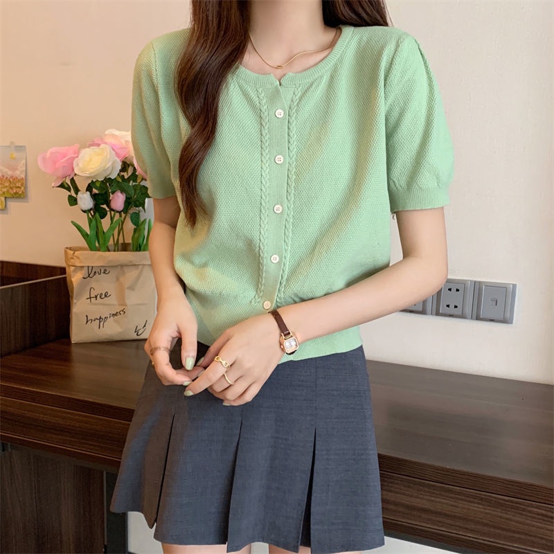 Áo XINLANYASHE tay ngắn cổ tròn thời trang mùa hè cho nữ