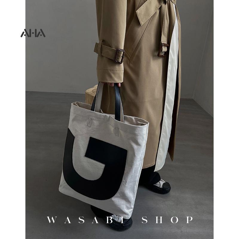 Túi xách AHA official canvas cỡ lớn thời trang du lịch cho nam và nữ