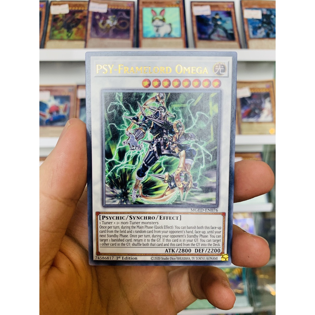 Thẻ Bài Lẻ YugiOh! Mã MGED-EN076 - PSY-Framelord Omega - Gold-Letter Rare - 1st Edition