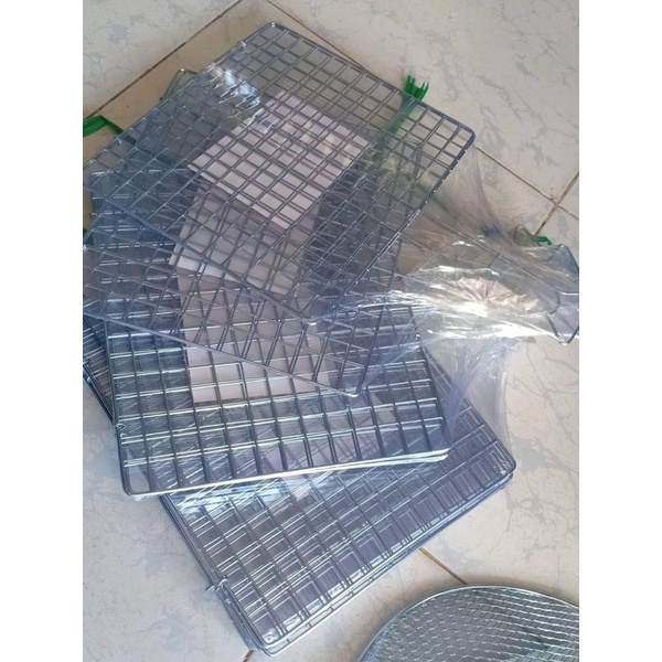 Vỉ kẹp Nướng Thịt Cá, Vỉ Nướng Kẹp Inox Hình Vuông Inox Dày Dặn.