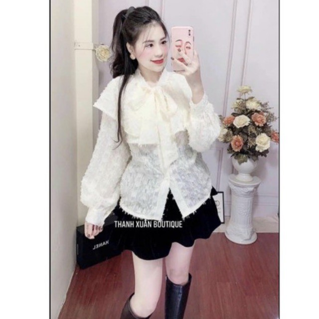 Áo Ren Tiểu Thư Cổ Nơ Cao Cấp ❤️