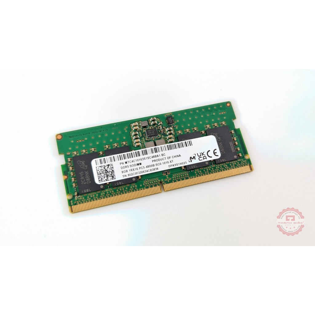 RAM Laptop DDR5 Micron 8GB Bus 4800 Chính Hãng - Bảo Hành 4 Năm | BigBuy360 - bigbuy360.vn