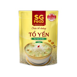 Cháo tươi tổ yến hạt sen lá dứa SG Food gói 240g