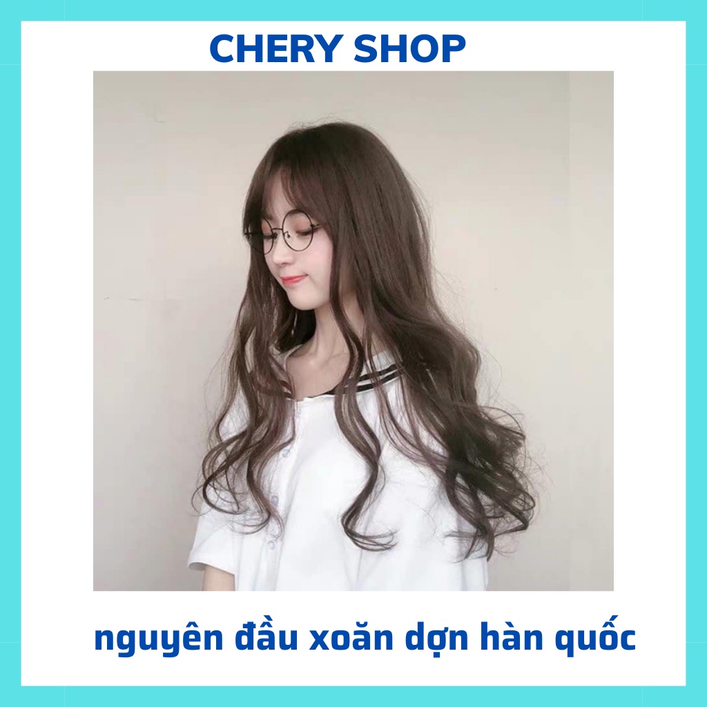 Tóc giả nguyên đầu xoăn dợn sóng tự nhiên FREESHIP Tóc giả nữ nguyên đầu cao cấp 1574