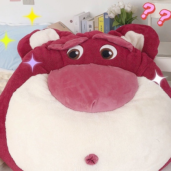 GẤU BÔNG GẤU DÂU - GỐI TỰA ĐẦU GẤU DÂU SIZE TO