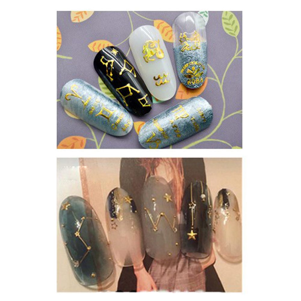 [Hàng mới về] Tấm nhãn dán họa tiết đa dạng 3D tùy chọn để trang trí móng tay nghệ thuật