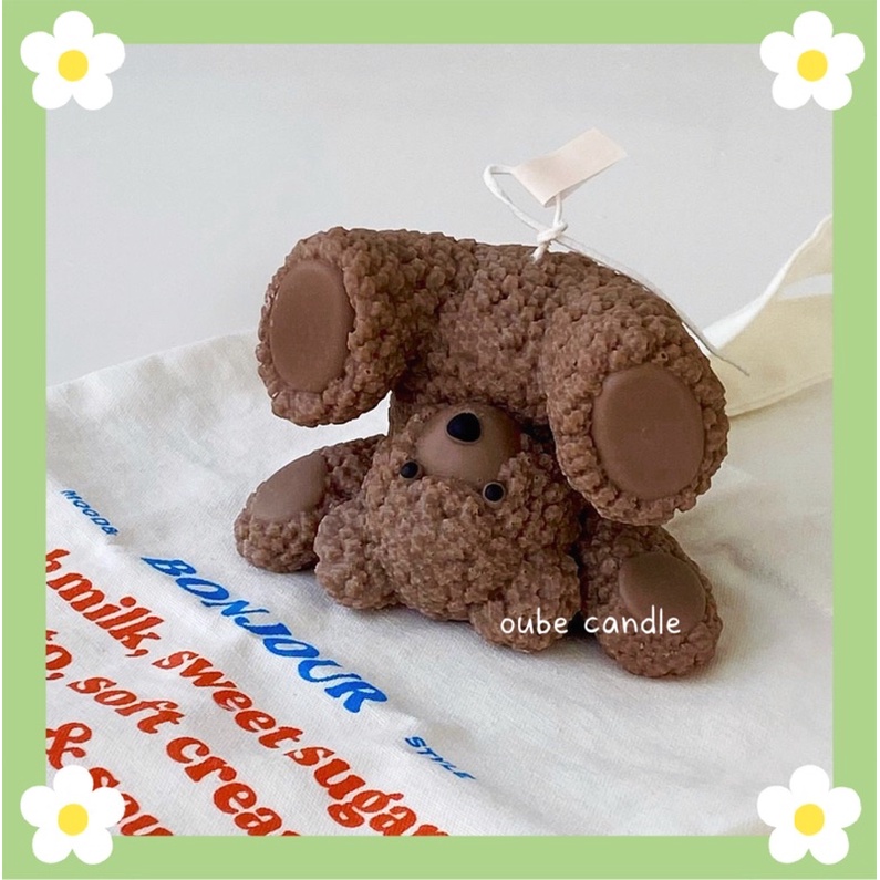 Nến Thơm Trang Trí Phòng Tinh Dầu Cao Cấp Tạo Hình Chú Gấu Nhào Lộn | Oube Candle NT108