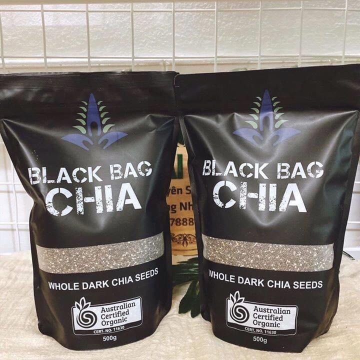 {TÂM AN} Hạt Chia đen Úc - BLACK BAG - Túi 500g - Hạt dinh dưỡng bảo vệ tim mạch