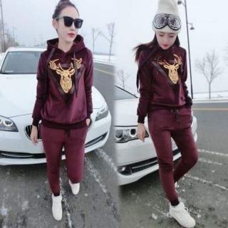 BỘ NỈ  NHUNG CÓ MŨ  NỮ ODER QUẢNG CHÂU( Hình thật phía sau ạ.)