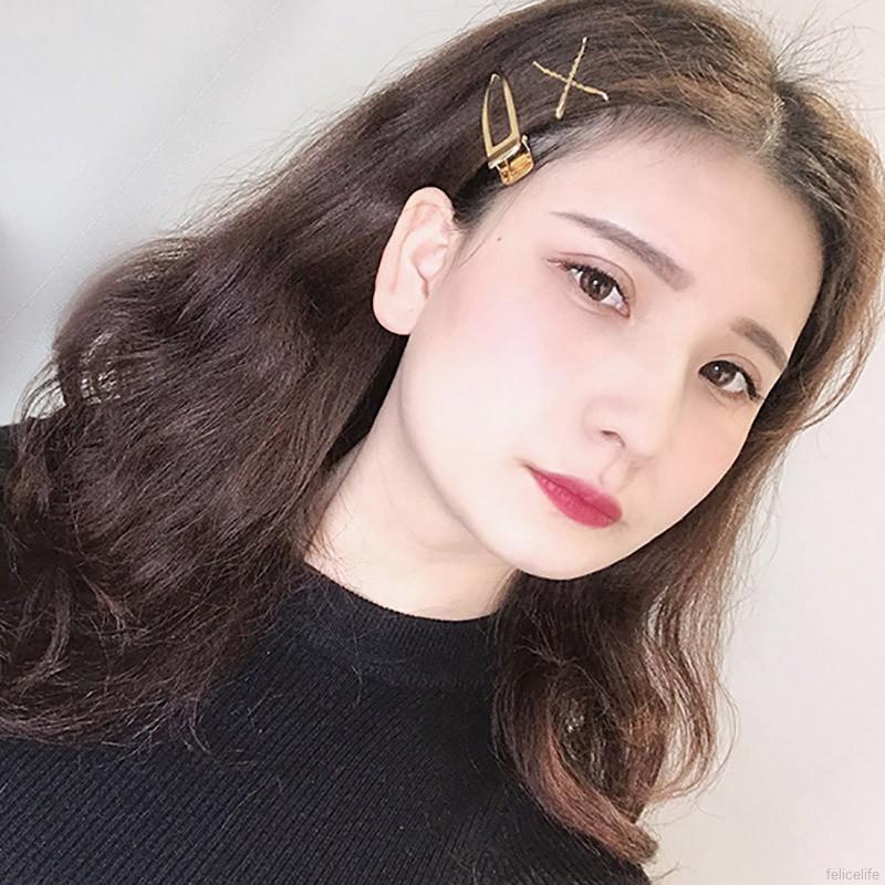 Kẹp tóc đính hạt giả ngọc trai phong cách Hàn Quốc